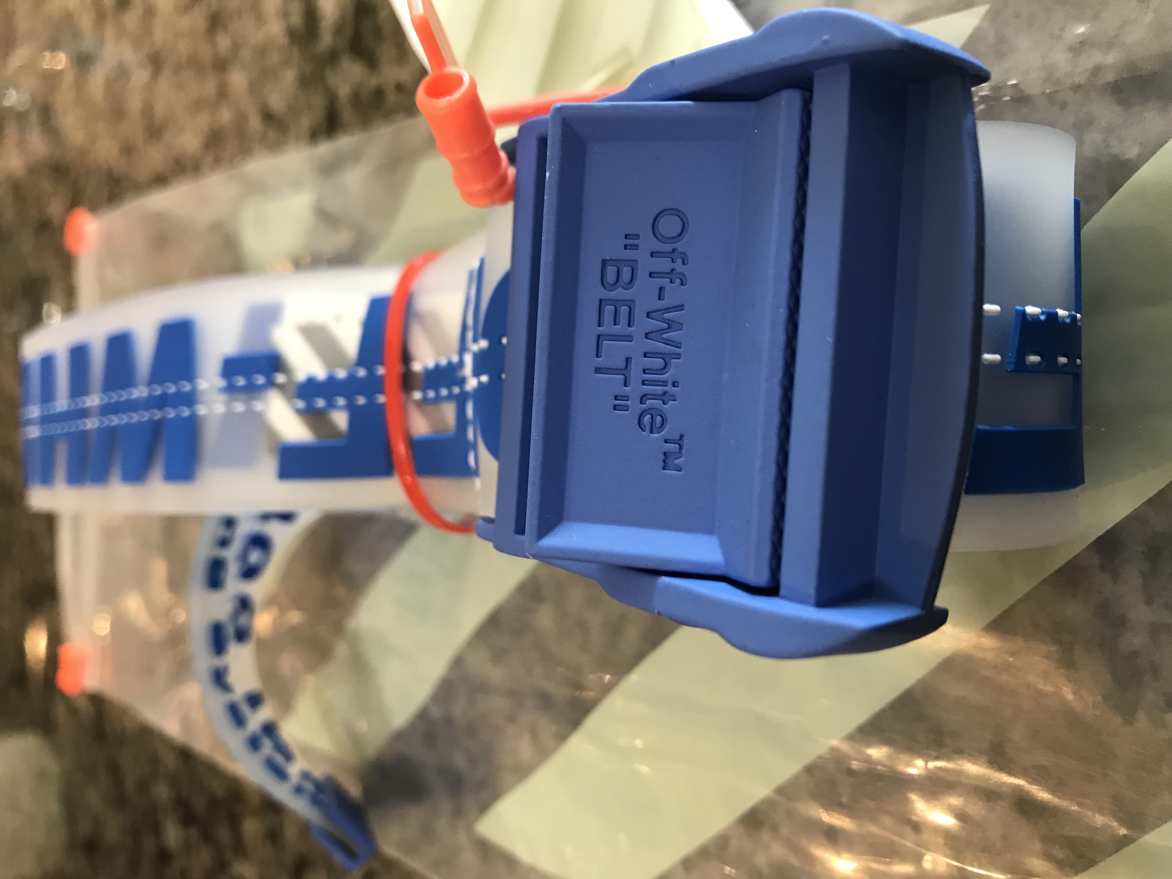 blue and white off white